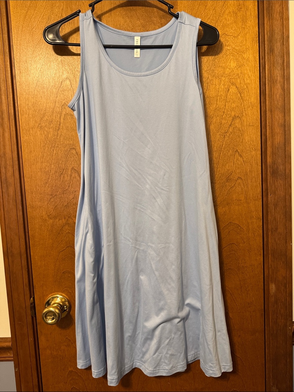 Light Blue Sleeveless A-Line Dress by